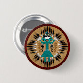 Native American Spirit Pin Ronde Button 5,7 Cm (Voorkant /achterkant)