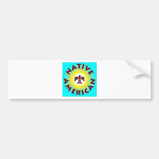 Native American Sun Bumpersticker (Voorkant)