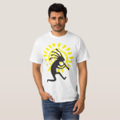 Native American Sun Mannen Kokopelli T-Shirt (Voorkant volledig)