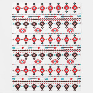 Native American Symbols Fleece Blanket