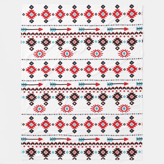 Native American Symbols Fleece Blanket (Voorkant)
