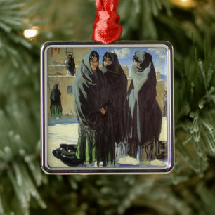  Native American, Taos Girls van Walter Ufer Metalen Ornament