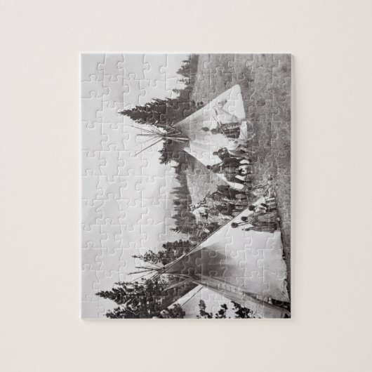 Native American Teepee Camp, Montana, c.1900 (b/w Legpuzzel (Verticaal)