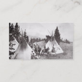 Native American Teepee Camp, Montana, c.1900 (b/w Visitekaartje (Achterkant)