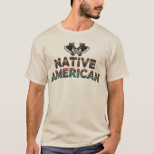 Native American Text Pattern T-shirt (Voorkant)