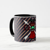 Native American Thunderbird Petroglyph Symbol Mok (Voorkant links)