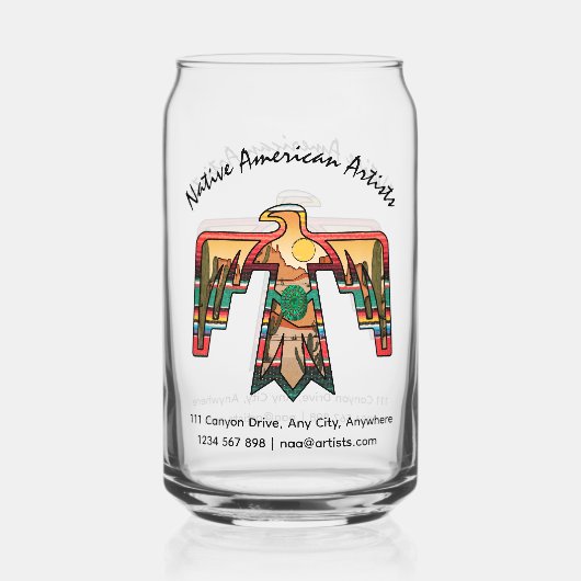 Native American Thunderbird Texte modifiable (Verso)