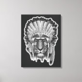 Native American Tiger Chief Canvas Afdruk (Voorkant)