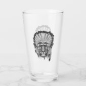 Native American Tiger Chief Glas (Achterkant)