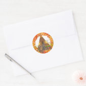 Native American Tipi - Geef Bedankt Ronde Sticker (Envelop)