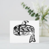 Native American Tlingit Whale Briefkaart (Staand voorkant)