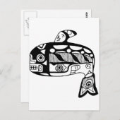 Native American Tlingit Whale Briefkaart (Voorkant / Achterkant)