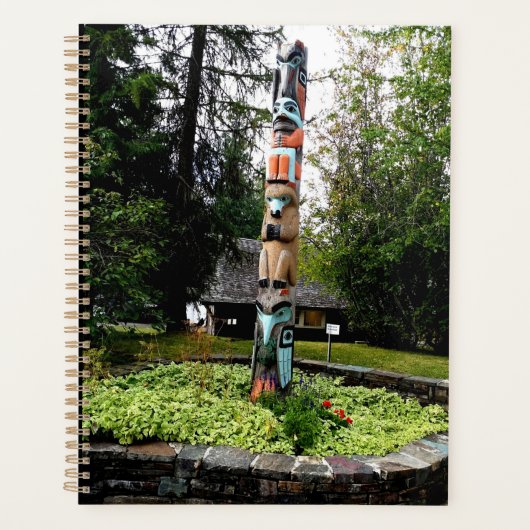 Native American Totem Poll Glacier Park Montana Planner (Voorkant)