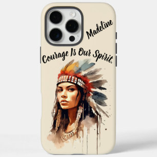 Native American Tribal Art Culturele flair iPhone 16 Pro Max Hoesje