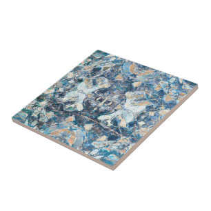 Native American Tribal Classic Blue Tan Design Tegeltje