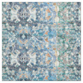 Native American Tribal Classic Blue Tan Pattern Stof (Swatch)