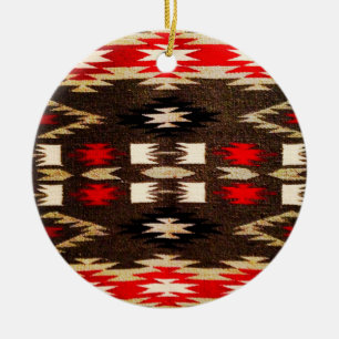 Native American Tribal Design Print Keramisch Ornament