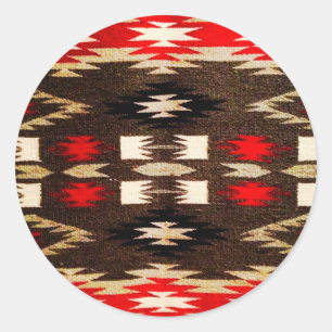 Native American Tribal Design Print Ronde Sticker