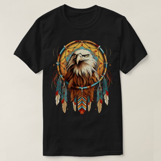 Native American Tribal Dream Catcher Eagle Spirit T-shirt (Design voorkant)