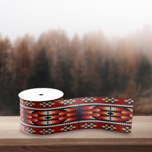 Native American Tribal Pattern Native Indian Grosgrain Lint