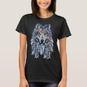 Native American Tribal Wolf Bohemian Tattoo Cute T-shirt (Voorkant)