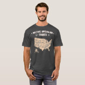 Native American Tribes Map US History T-shirt (Voorkant volledig)