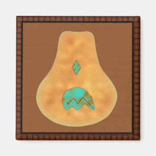 Native American Turquoise Zuni Beer Magneet