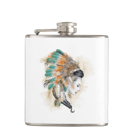 Native American Vinyl Wrapped Flask Heupfles