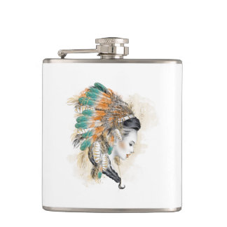 Native American Vinyl Wrapped Flask Heupfles