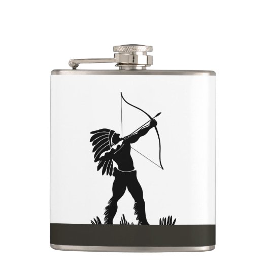 Native American Vinyl Wrapped Flask Heupfles (Voorkant)