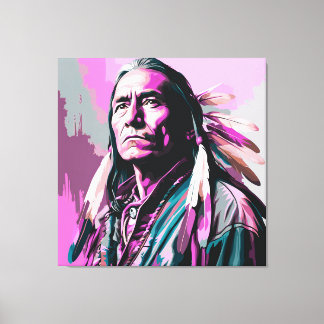 Native American Wall Art Canvas Afdruk