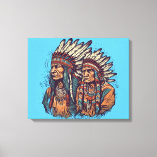 Native American Wall Art Canvas Afdruk