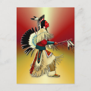 Native American Warrior #5 Briefkaart