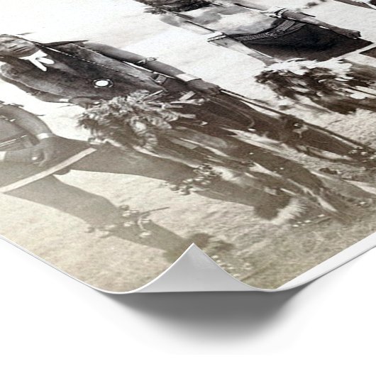 Native American Warrior Group Poster (Hoek)