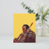  Native American Warrior Peace Pipe Briefkaart (Staand voorkant)
