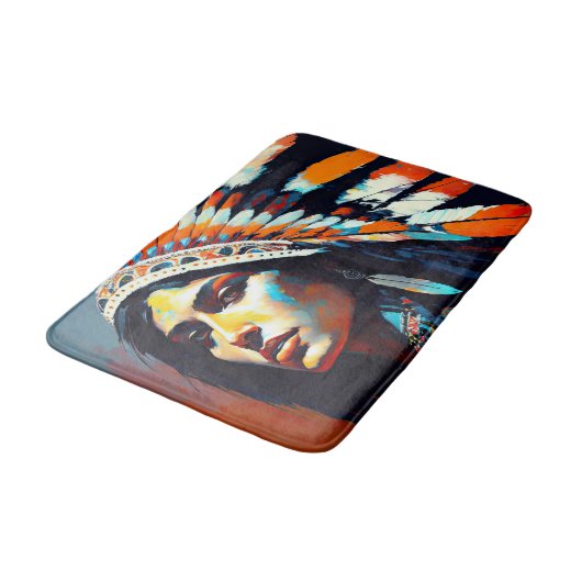 Native American Warrior Princess Badmat (Gekanteld)