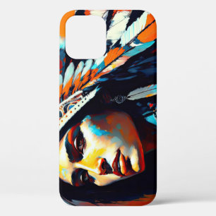 Native American Warrior Princess iPhone 12 Hoesje