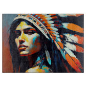 Native American Warrior Princess Snijplank (Voorkant)