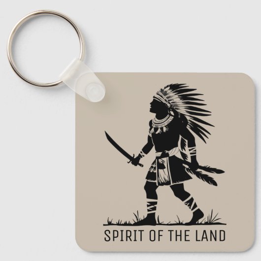 Native American Warrior Sleutelhanger (Voorkant)