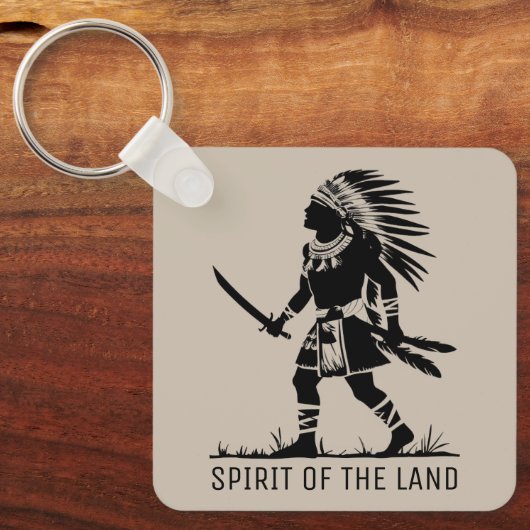 Native American Warrior Sleutelhanger (Voorkant)