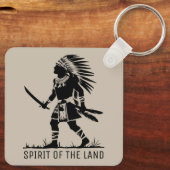 Native American Warrior Sleutelhanger (Achterkant)