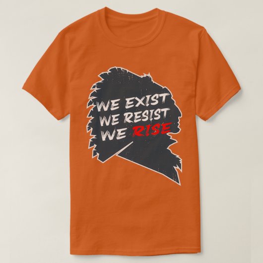 Native American we bestaan we verzetten ons tegen T-shirt (Design voorkant)
