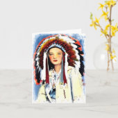 Native American Wenskaart Kaart (Gele Bloem)