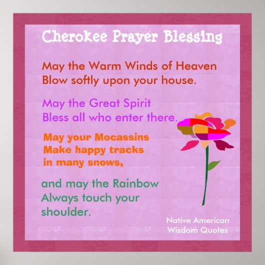 Native American Wisdom Quotes Poster (Voorkant)