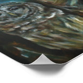 Native american wolf owl konijnenschilderij poster (Hoek)