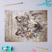 Native American Wolf Tissuepapier (Craft)
