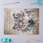 Native American Wolf Tissuepapier (Craft)