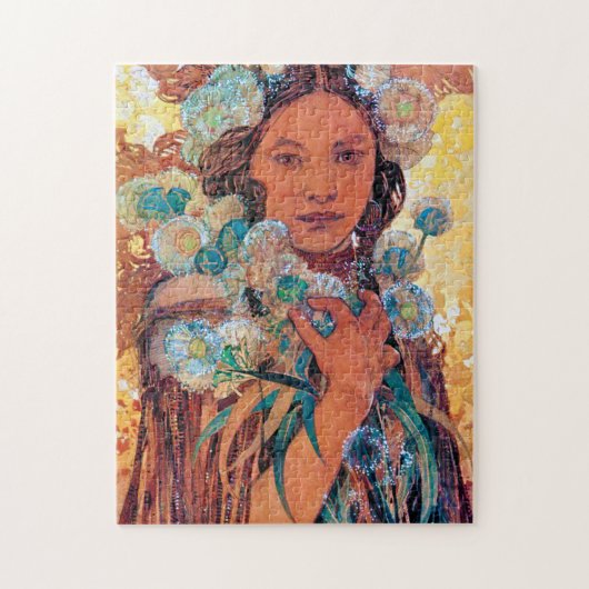 Native American Woman, Mucha Legpuzzel (Verticaal)