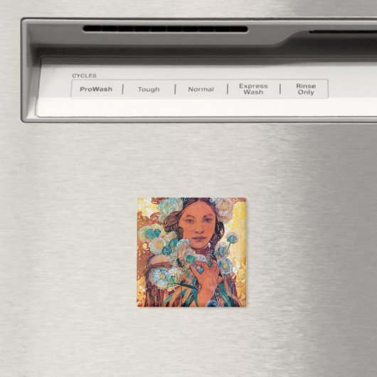 Native American Woman, Mucha Magneet (Insitu (Vaatwasser))