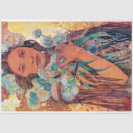 Native American Woman, Mucha Tissuepapier